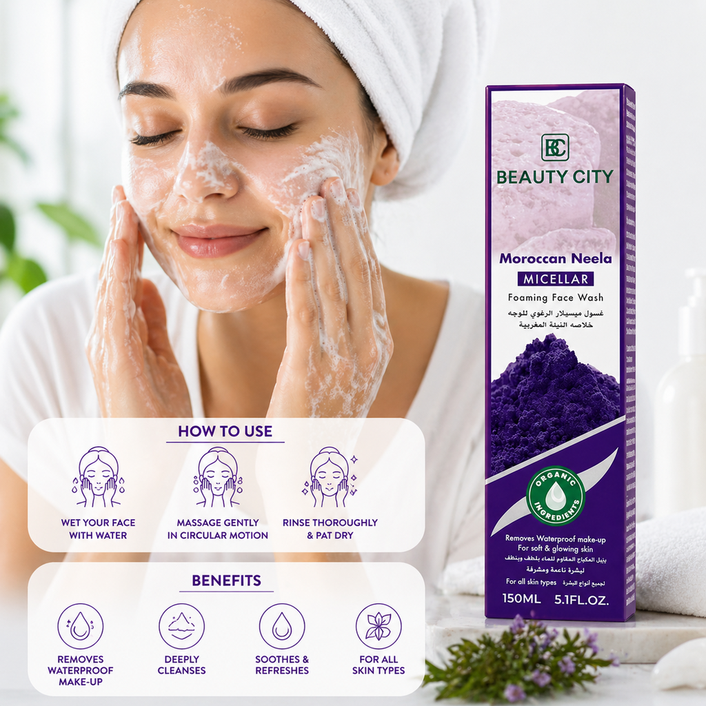 Benefits of using Beauty City Moroccan Neela Foaming Face Wash