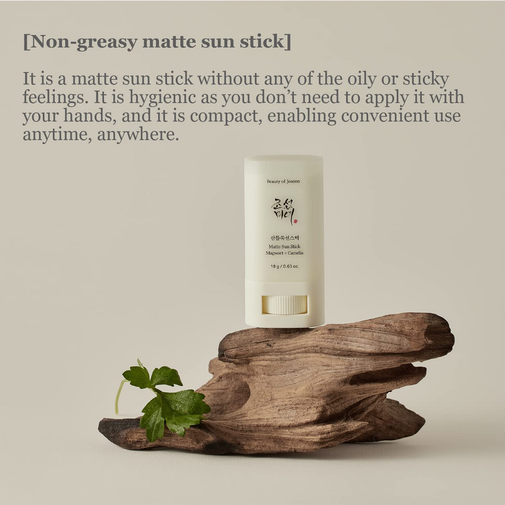 Benefits of using Beauty Of Joseon Matte Sunstick Mugwort + Camelia