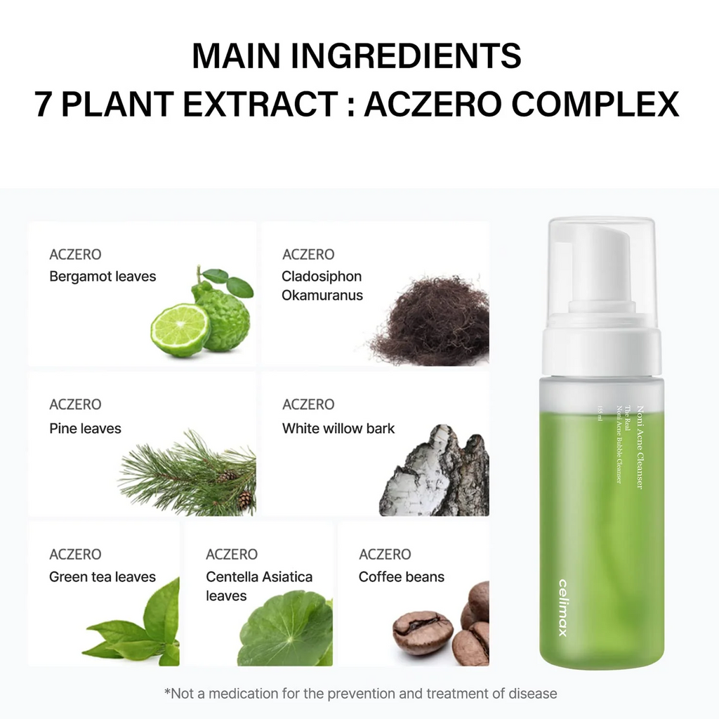 Key Benefits of using Celimax Noni Acne Bubble Cleanser