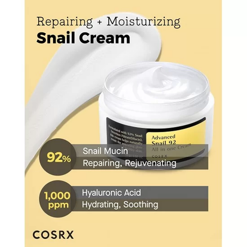 Cosrx Advanced Snail 92 All in one Cream- Key Benefits