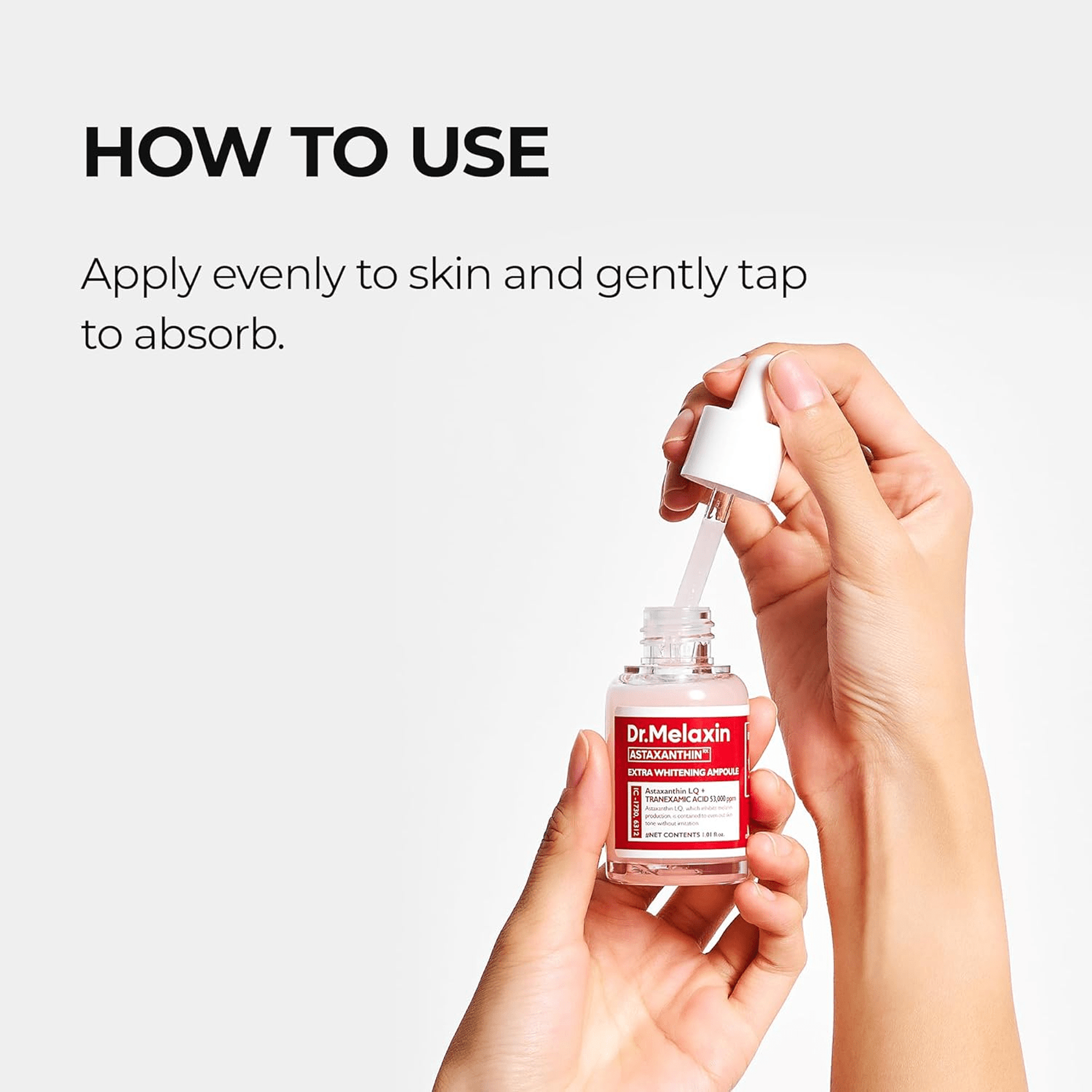 How to use a Dr.Melaxin Astaxanthin Brightening Ampoule