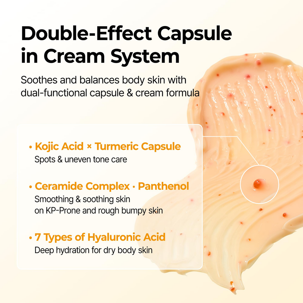 Advantages of using Dr.Melaxin Kojic Acid Turmeric Capsule Body Cream