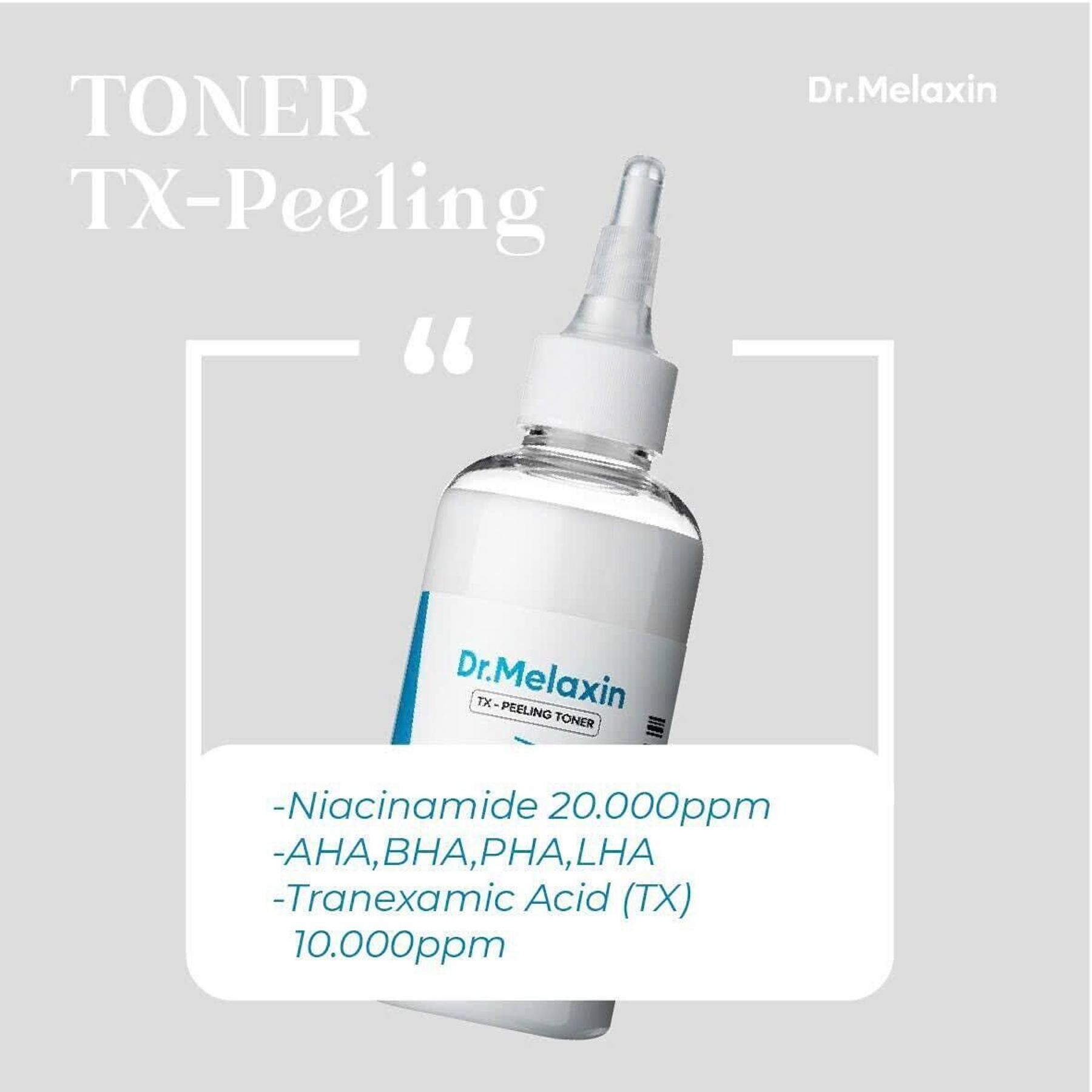 Key Benefits of using Dr.Melaxin TX Peeling Toner 