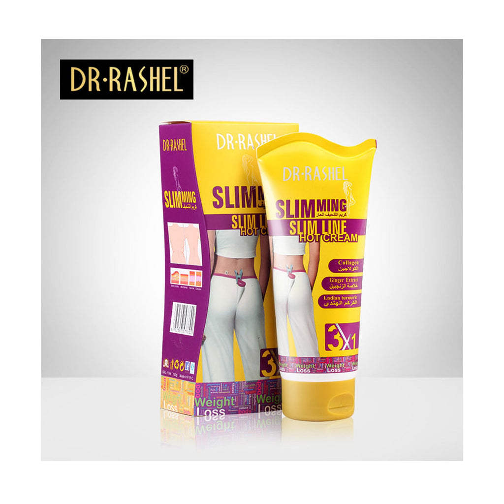 Dr.Rashel Slimming Hot Cream With Collagen Ginger & Indian Turmeric (Yellow) - 150g