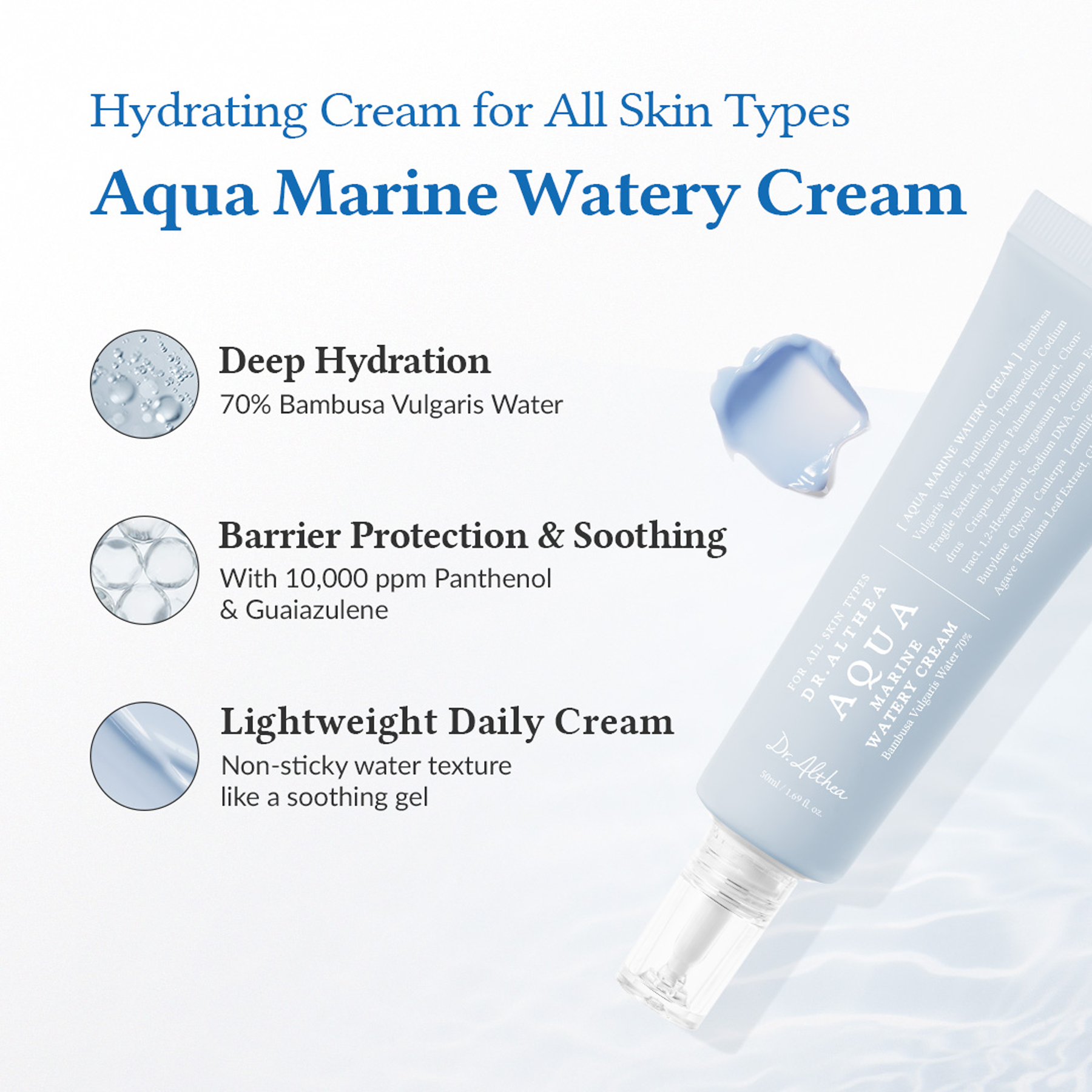 Key Benefits of using Dr. Althea Marine Watery Cream