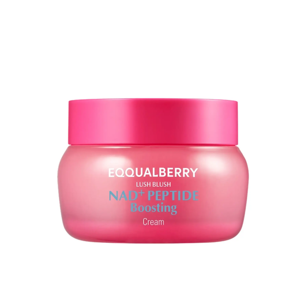 The product of EQQUALBERRY Lush Blush NAD+ Peptide Boosting Cream