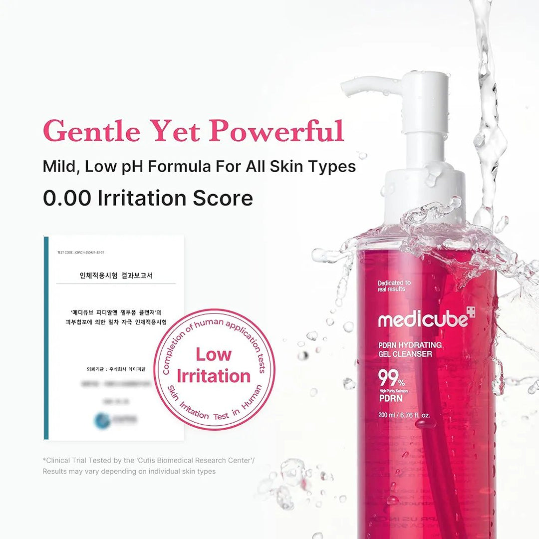 Advantages of using Medicube 99% PDRN Hydrating Gel Cleanser