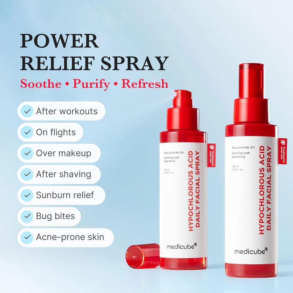 Advantage of using Medicube Hypochlorous Acid Daily Facial Spray