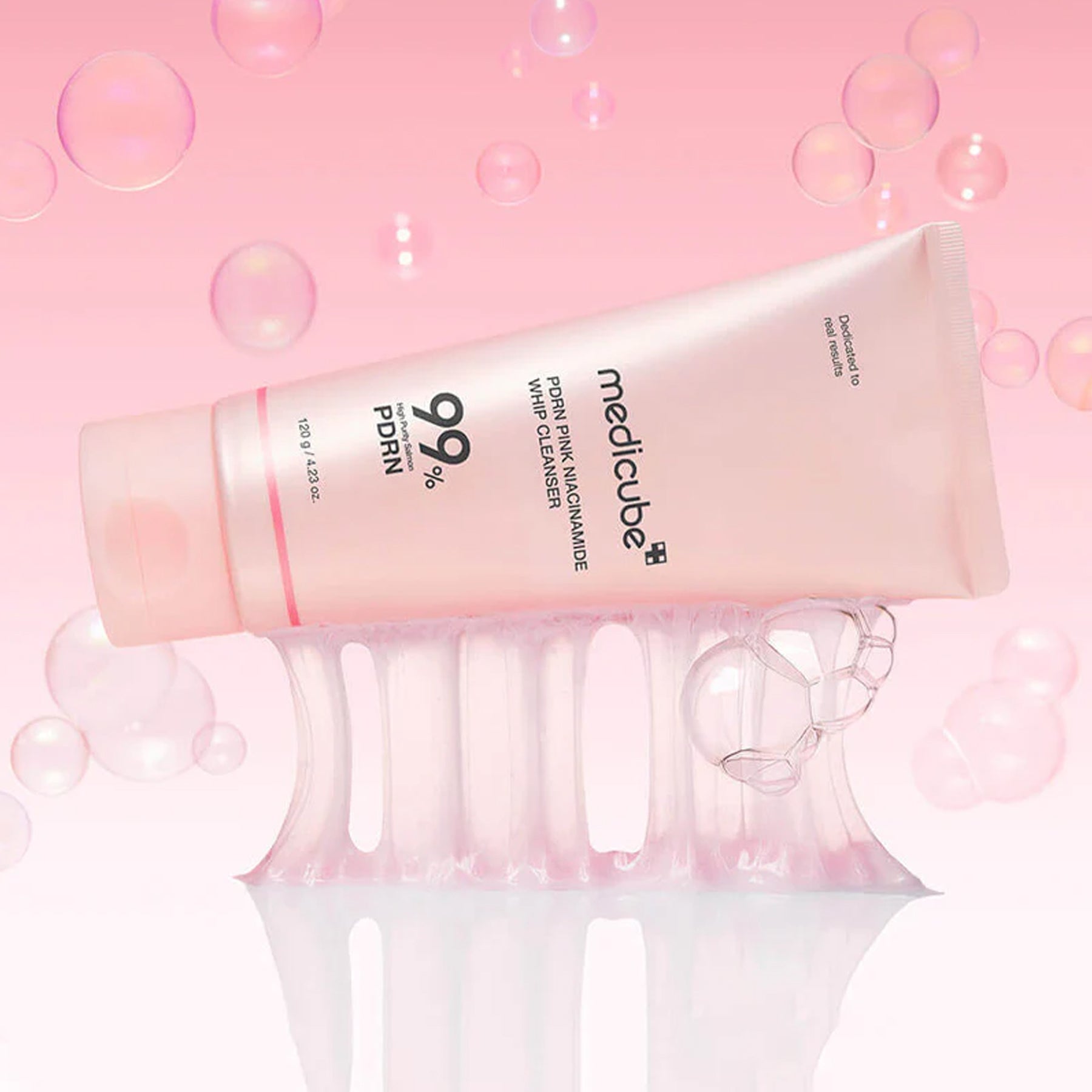 Medicube PDRN Pink Niacinamide Whip Cleanser available on qasrjamal store