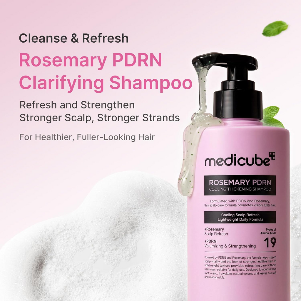 Advantages of using Medicube Rosemary PDRN Cooling Thickening Shampoo