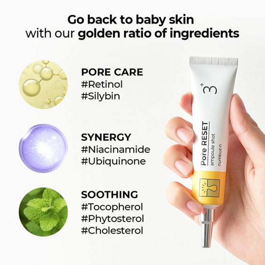 Key Benefits of Numbuzin No.3 Pore Reset Ampoule Shot 