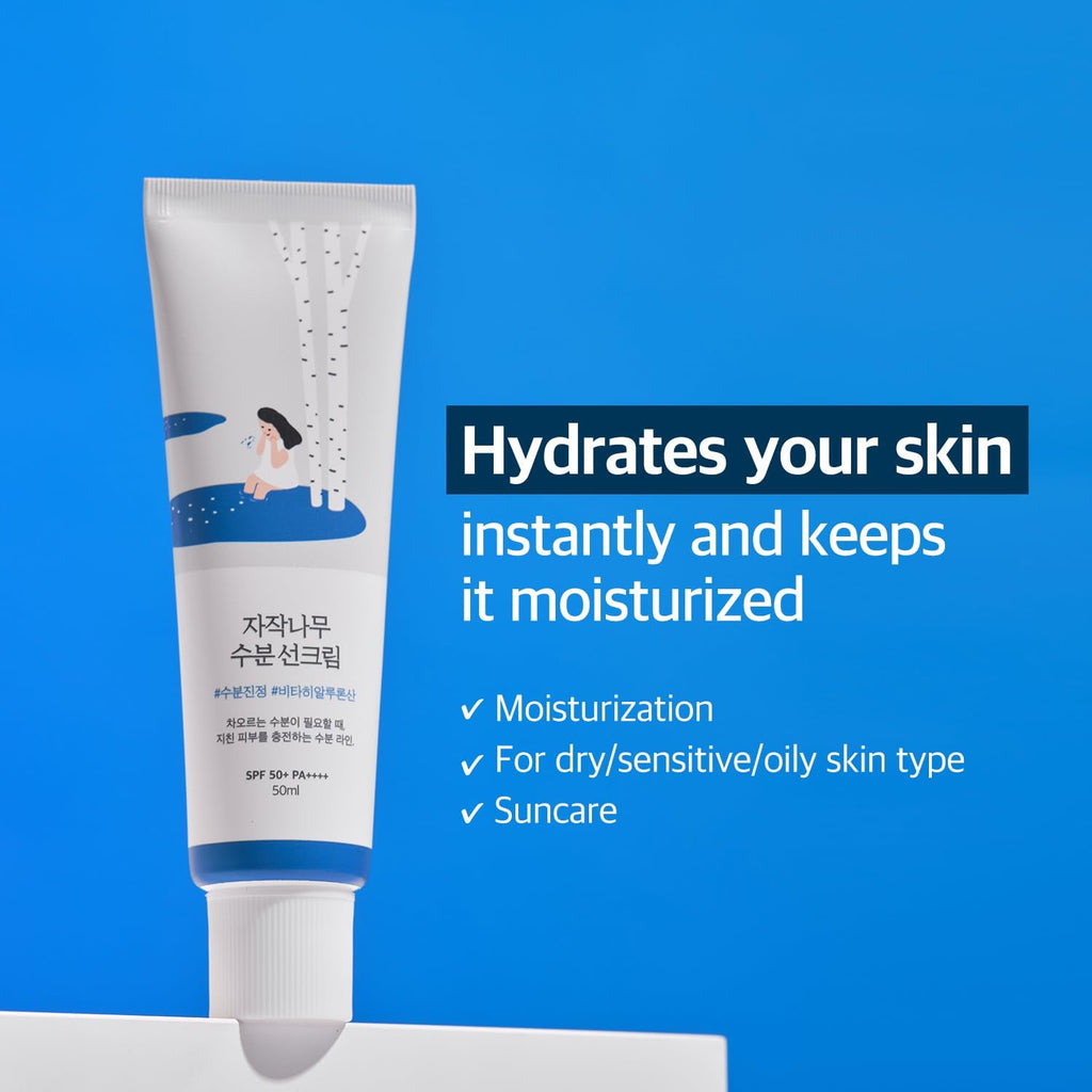 Round Lab Birch Juice Moisturizing Sunscreen SPF50+- Protected from UV rays
