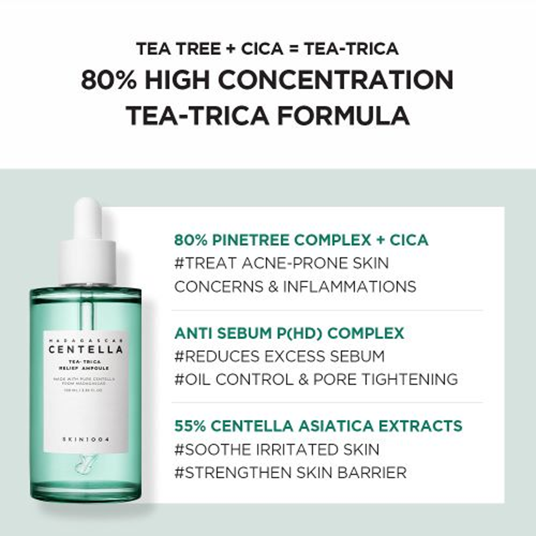 Benefits of using SKIN1004 Madagascar Centella Tea Trica Relief Ampoule