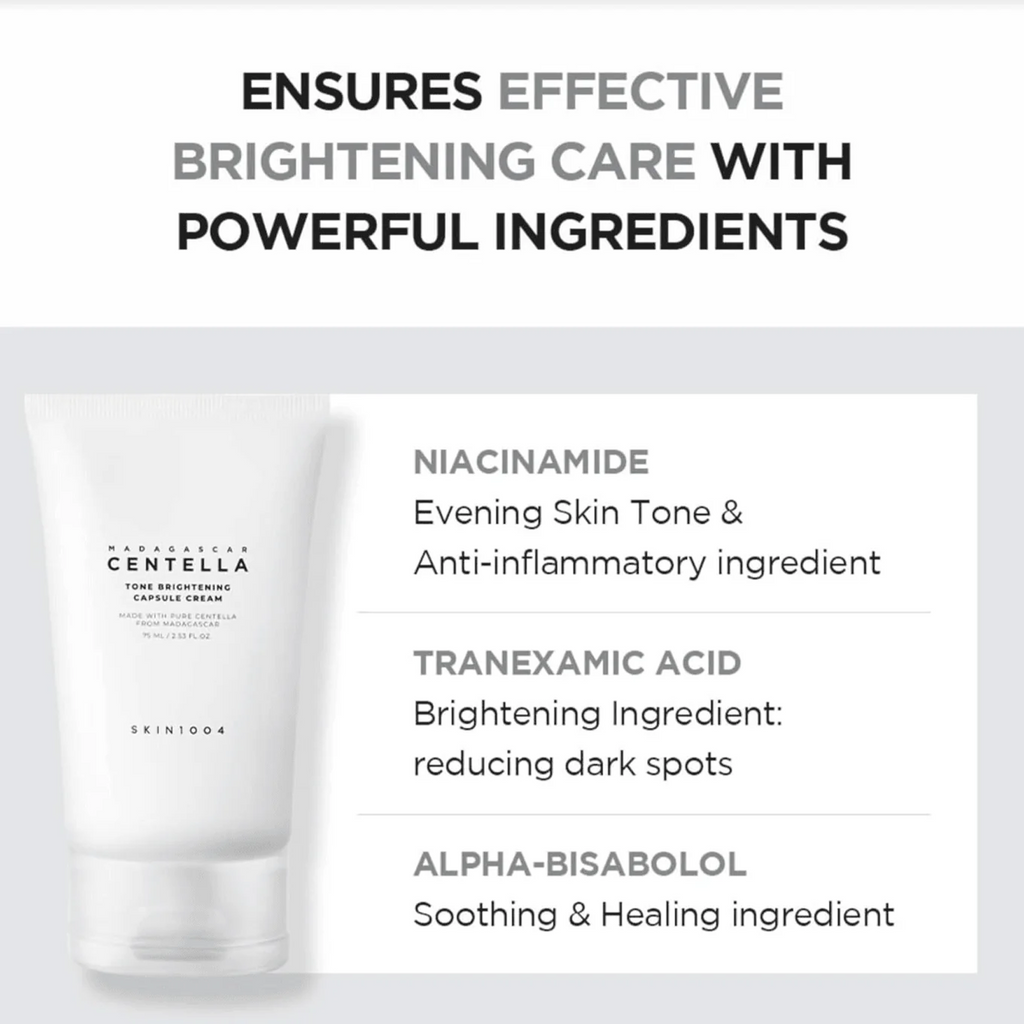 Advantages of using SKIN1004 Madagascar Centella Tone Brightening Capsule Cream
