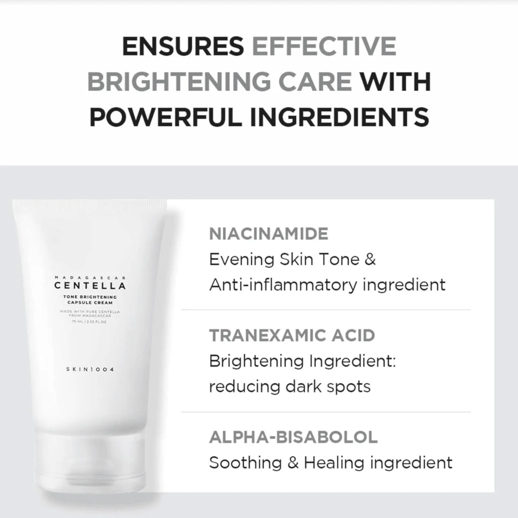 Advantages of using SKIN1004 Madagascar Centella Tone Brightening Capsule Cream