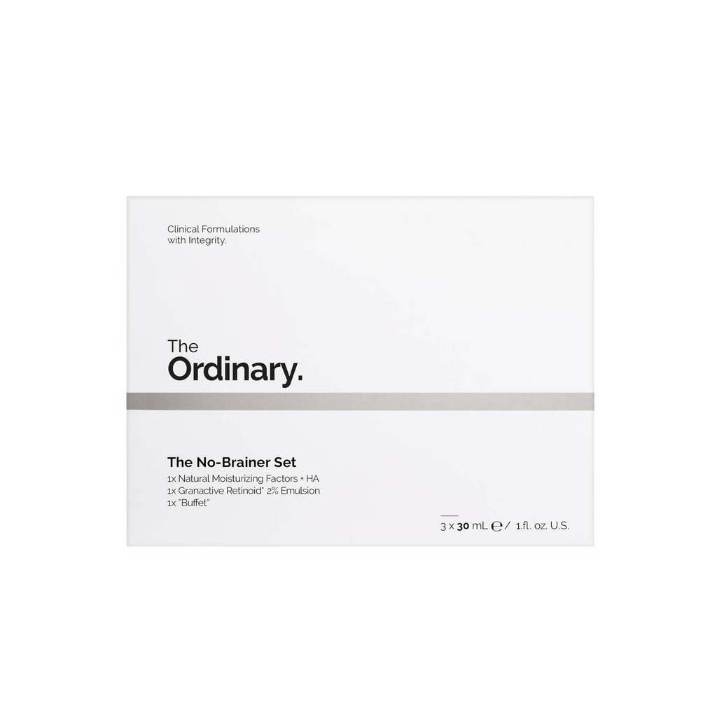 The Ordinary The No-Brainer Set - Natural Moisturizing Factors + HA + Granactive Retinol * 2% Emulsion + ''Buffet'' -3x 30ml