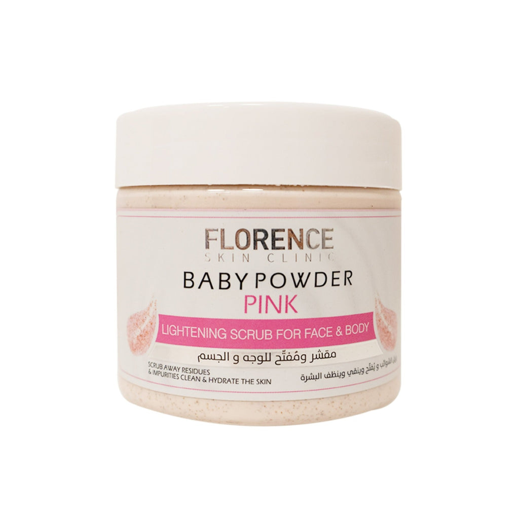 Florence Baby Powder Pink Lightening Scrub For Face and Body - 300ml