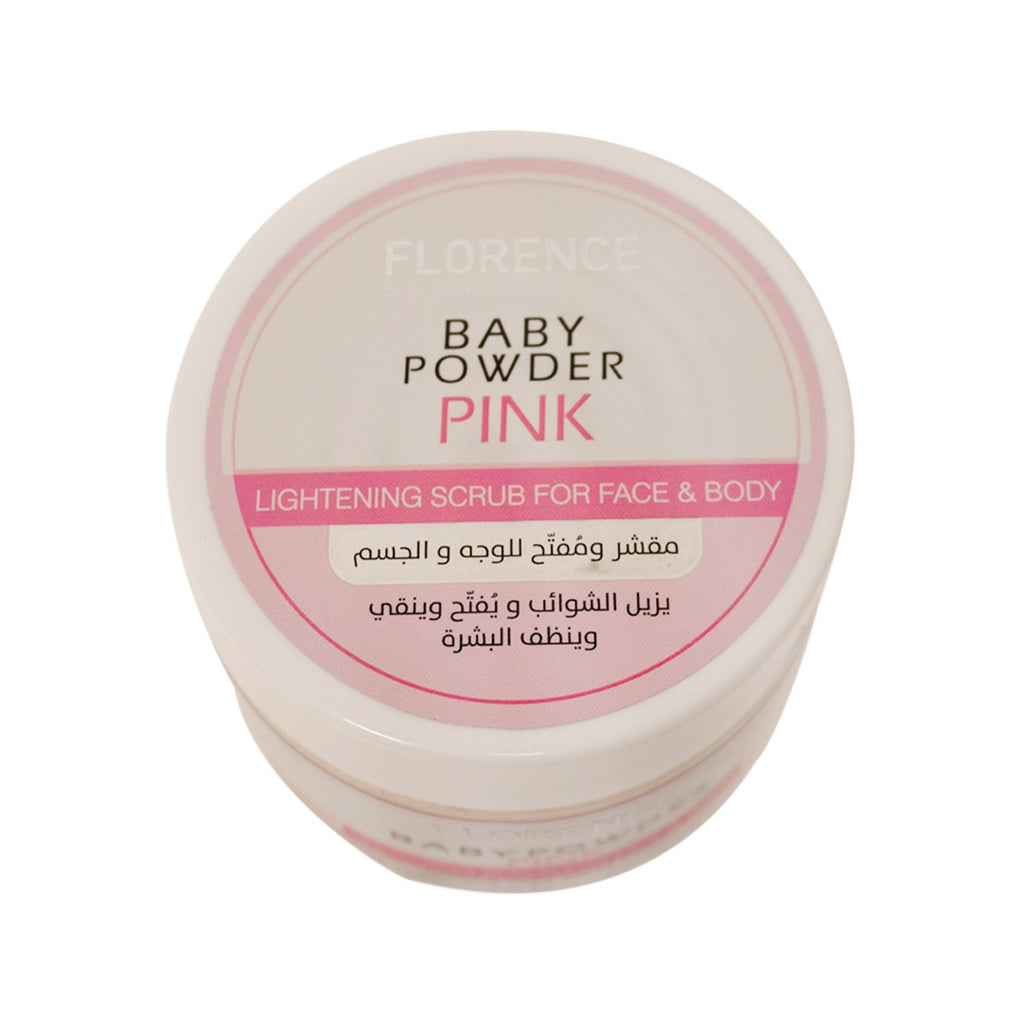 Florence Baby Powder Pink Lightening Scrub For Face and Body - 300ml