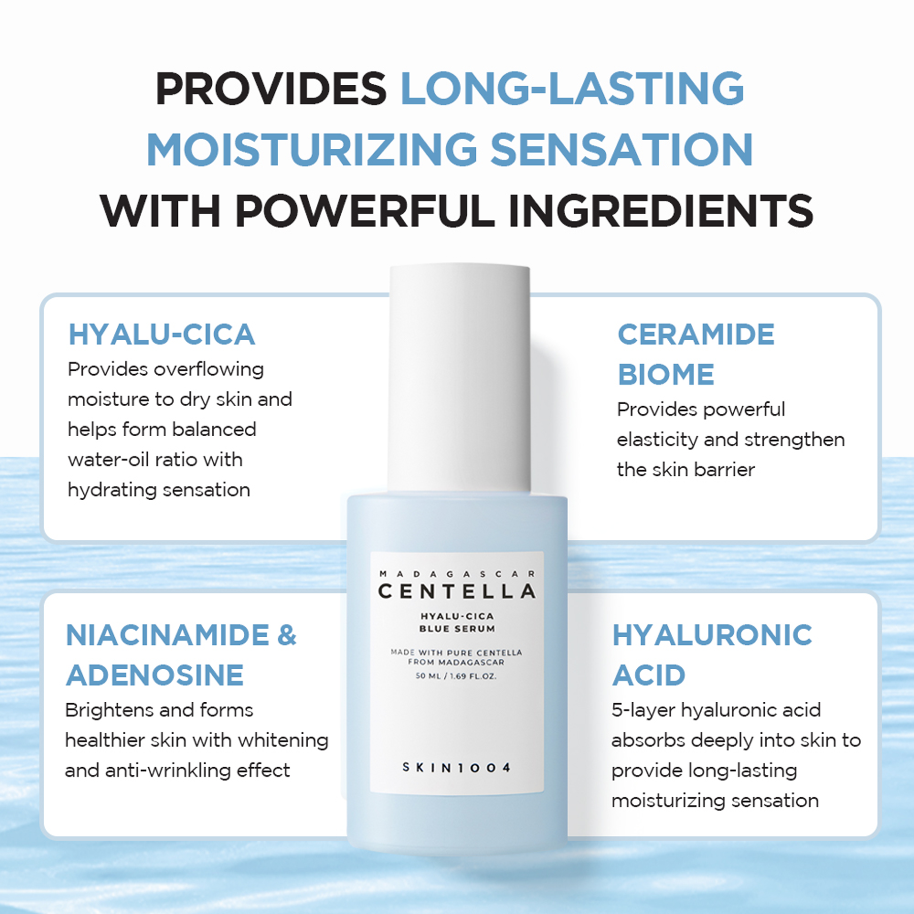 SKIN1004 Madagascar Centella Hyalu-Cica Blue Serum - 50ml